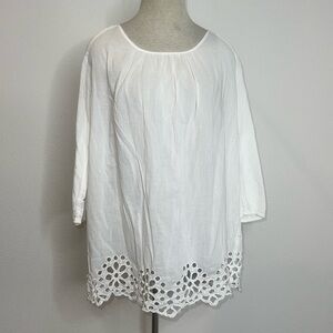 🔹 Seafolly Cotton Gauze Coverup with Eyelet Hem